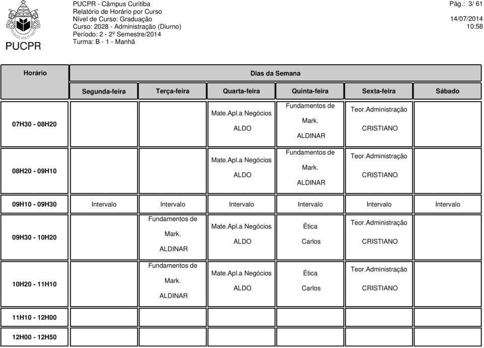 Administração CRISTIANO 08H20-09H10 Mate.Apl.