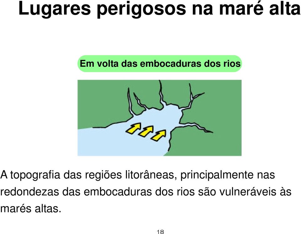 litorâneas, principalmente nas 18 redondezas