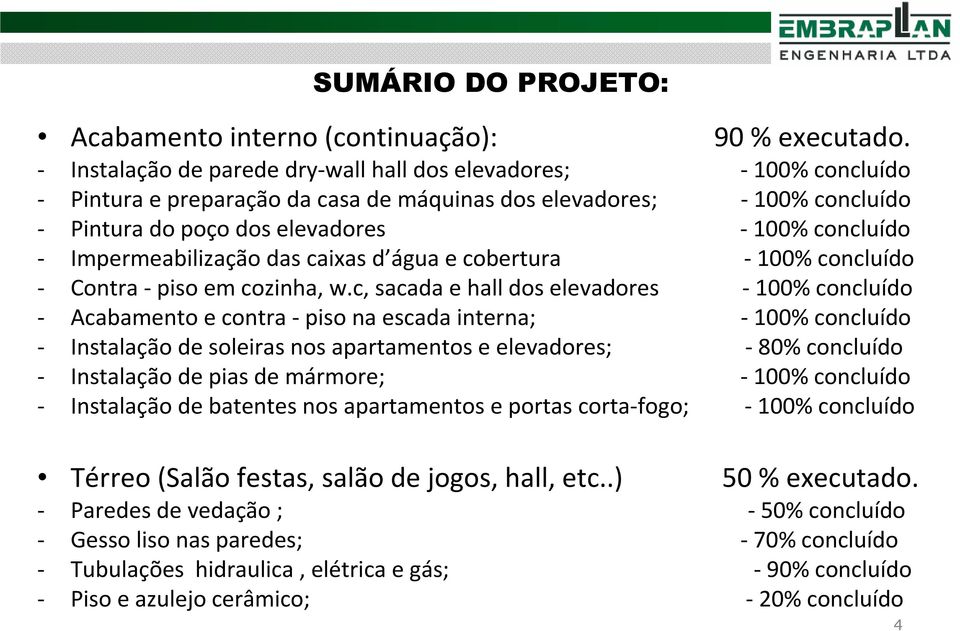 Impermeabilização das caixas d água e cobertura - 100% concluído - Contra -piso em cozinha, w.