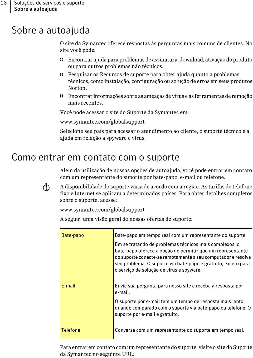 1 Pesquisar os Recursos de suporte para obter ajuda quanto a problemas técnicos, como instalação, configuração ou solução de erros em seus produtos Norton.