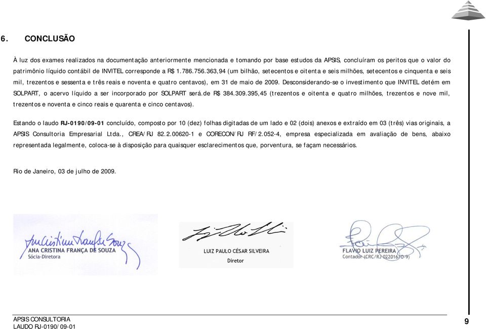 363,94 (um bilhão, setecentos e oitenta e seis milhões, setecentos e cinquenta e seis mil, trezentos e sessenta e três reais e noventa e quatro centavos), em 31 de maio de 2009.