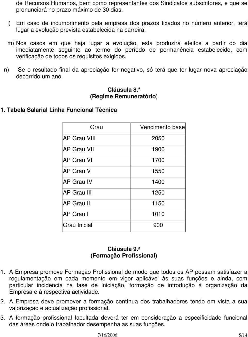 m) Nos casos em que haja lugar a evolução, esta produzirá efeitos a partir do dia imediatamente seguinte ao termo do período de permanência estabelecido, com verificação de todos os requisitos