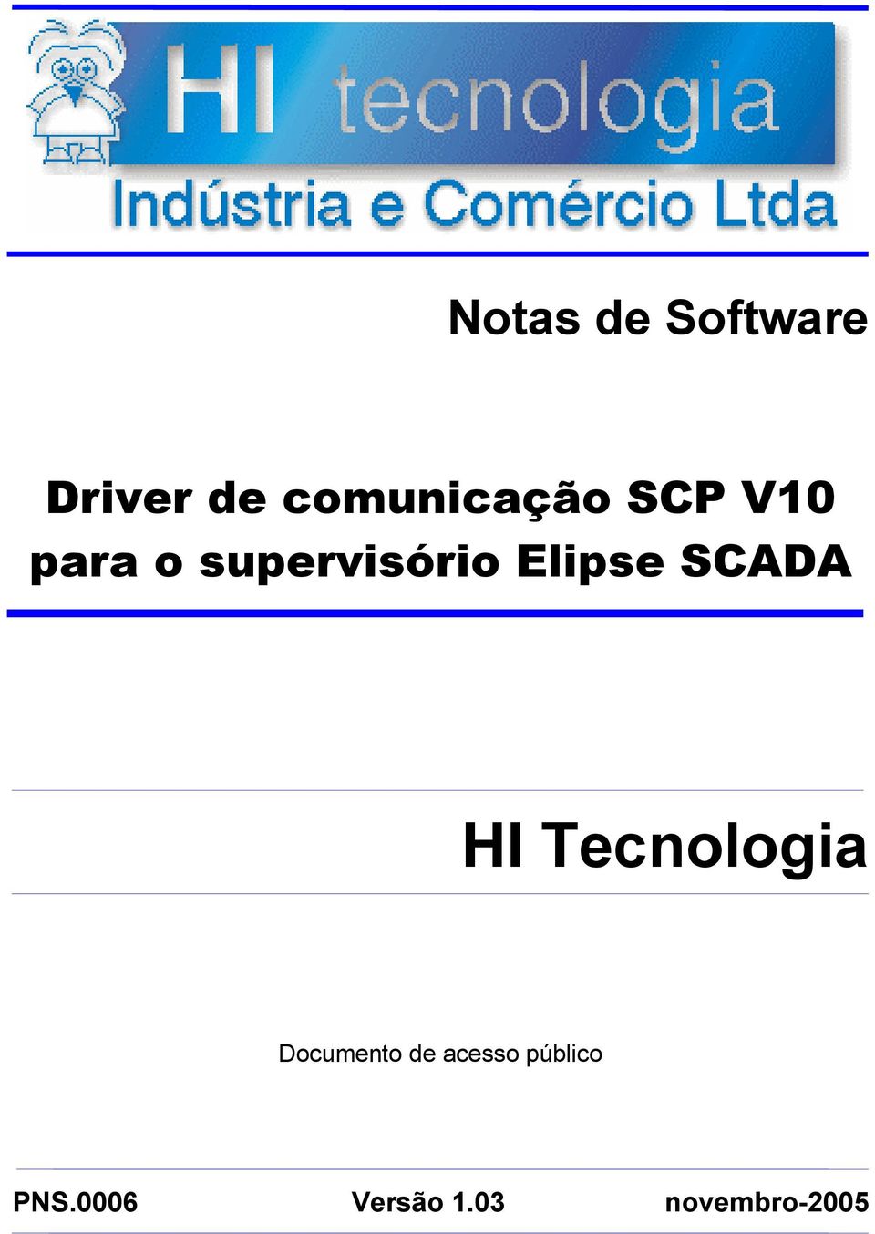 SCADA HI Tecnologia Documento de acesso