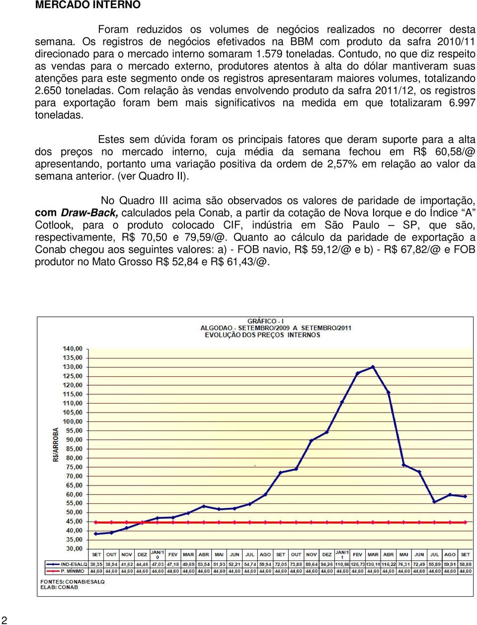 Contudo, no que diz respeito as vendas para o mercado externo, produtores atentos à alta do dólar mantiveram suas atenções para este segmento onde os registros apresentaram maiores volumes,