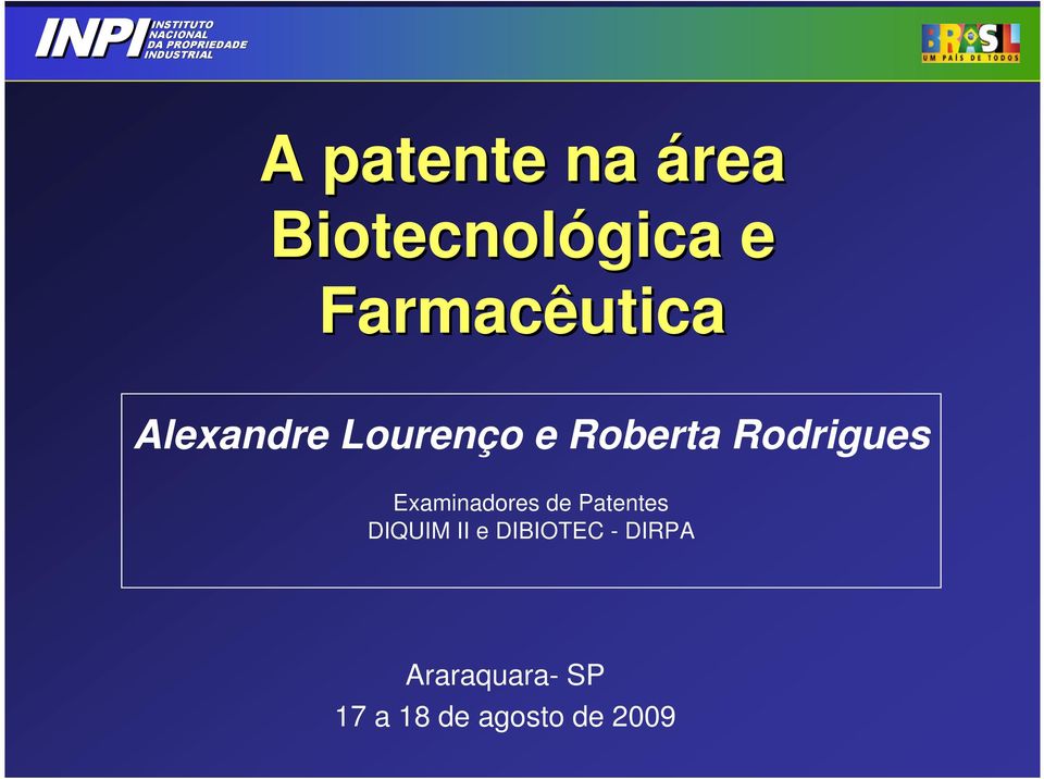 Rodrigues Examinadores de Patentes DIQUIM II