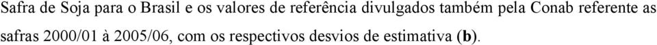 Conab referente as safras 2000/01 à