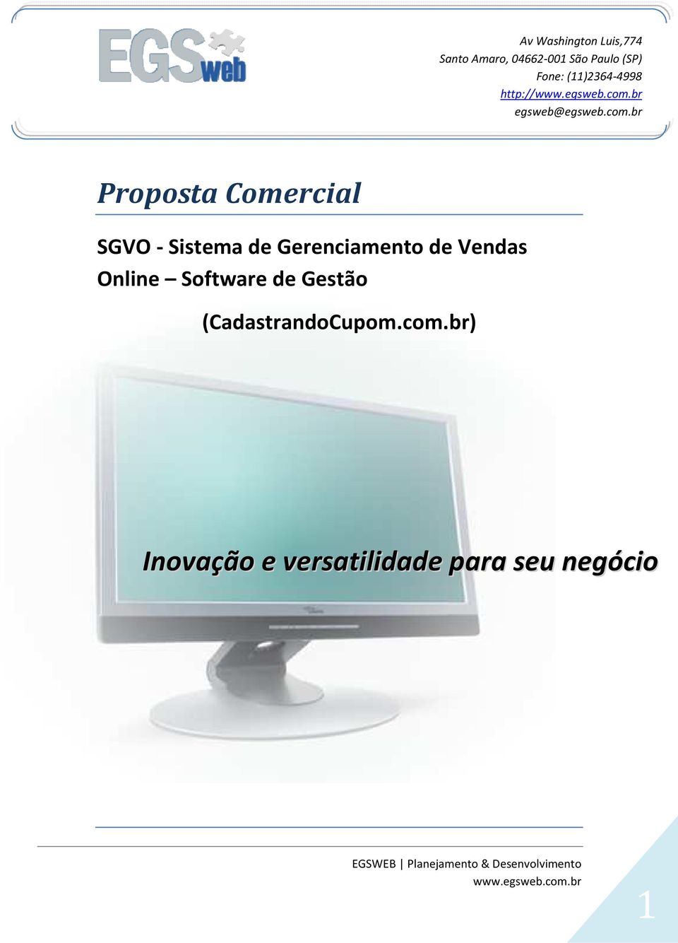 br Proposta Comercial SGVO - Sistema de Gerenciamento de Vendas