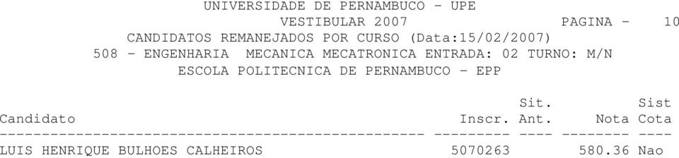 ESCOLA POLITECNICA DE PERNAMBUCO - EPP LUIS