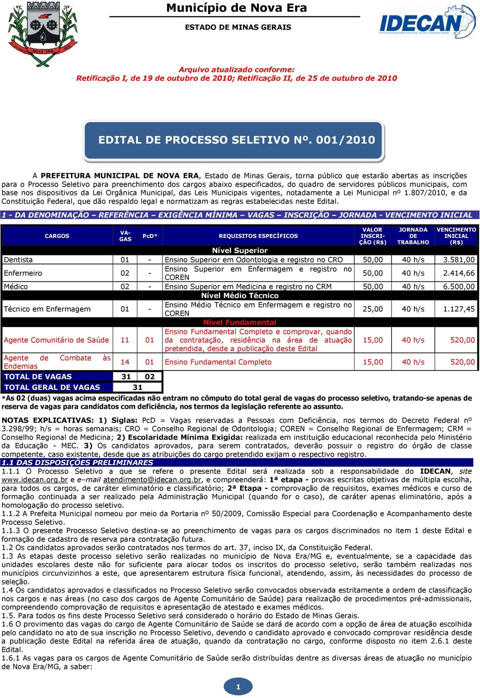 quadro de servidores públicos municipais, com base nos dispositivos da Lei Orgânica Municipal, das Leis Municipais vigentes, notadamente a Lei Municipal nº 1.