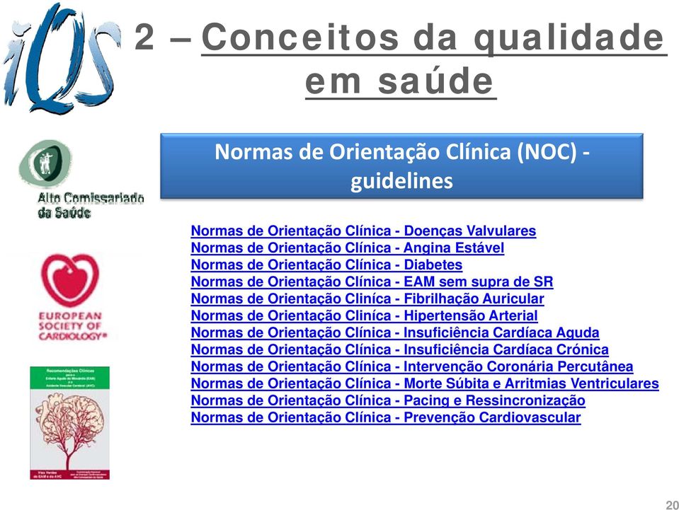 Orientação Clínica - Insuficiência Cardíaca Aguda Normas de Orientação Clínica - Insuficiência Cardíaca Crónica Normas de Orientação Clínica - Intervenção Coronária Percutânea