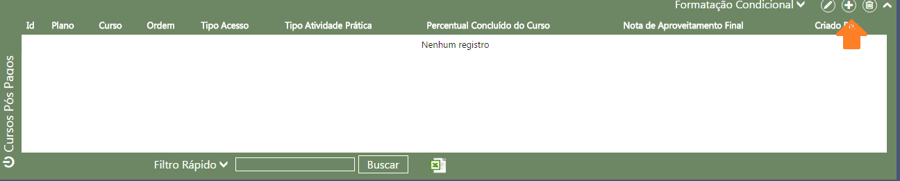 7 - Clique em adicionar planos, através do ícone "+" no menu superior direito: 8 - Digite plano Master I ou clique na lupa no canto superior direito para que o mesmo apareça em sua lista.