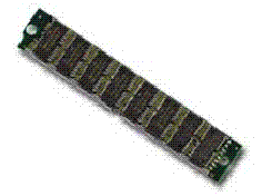 Tipos de encapsulamento de memórias dos PCs - SIMM (Single In Line Memory Module) - Foi o primeiro tipo a usar um slot (um tipo de conector de encaixe) para sua conexão à placa-mãe.