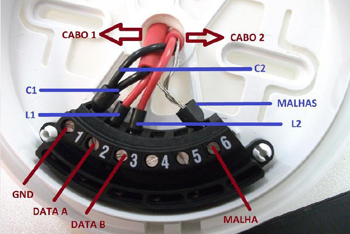 Conexão da base do detector: Instrução de montagem para SecuriFire Conexão - O laço