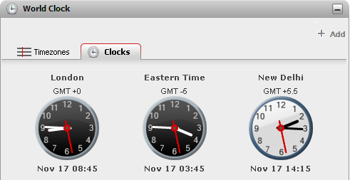 Configuração: Exceções a Não perturbe 10.6 Mini-aplicativo de relógio mundial O miniaplicativo do Relógio mundial exibe o horário nos fusos horários selecionados, que você adicionou ao aplicativo.