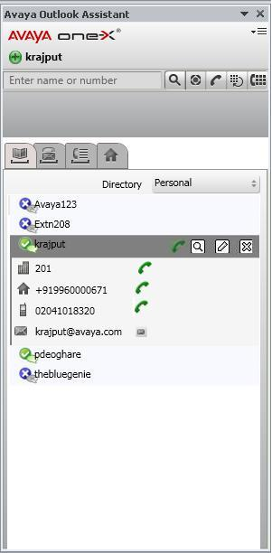 Plug-in do Avaya IP Office para Microsoft Outlook : Recursos adicionais do Plug-in do Avaya IP Office 4. Você pode adicionar um contato do diretório do Sistema ao seu diretório Pessoal. 5.