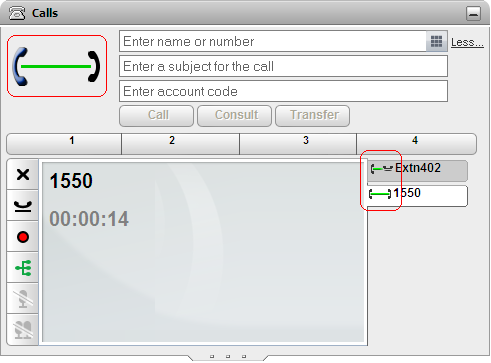Fazer e atender chamadas: Botões de chamada 3.3 Ícones de chamada Os ícones de chamada são usados pelo miniaplicativo Chamadas para indicar o status atual de uma chamada.