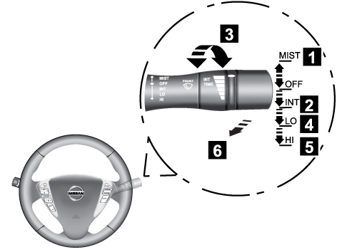 Gire o interruptor 2 até o símbolo ficar na direção do marcador 3 para acender os faróis de neblina. Nota: Para o acendimento dos faróis de neblina, os faróis precisam estar ligados.