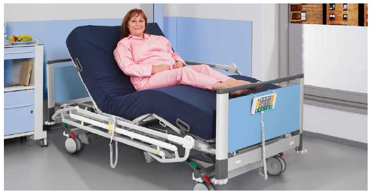 Prevenção de úlceras de pressão... IMAGE 3 A cama bariátrica eletricamente ajustável contém mais recursos para úlceras de pressão e contribui para o seu tratamento mais fácil.