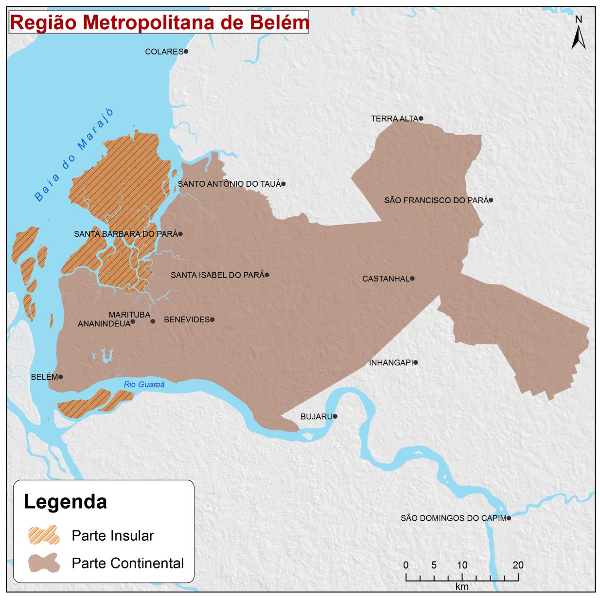 A Região Metropolitana de Belém é composta por sete municípios e tem cerca de 2,1 milhões de habitantes, de acordo com o Censo 2010, sendo a maior da região Norte.