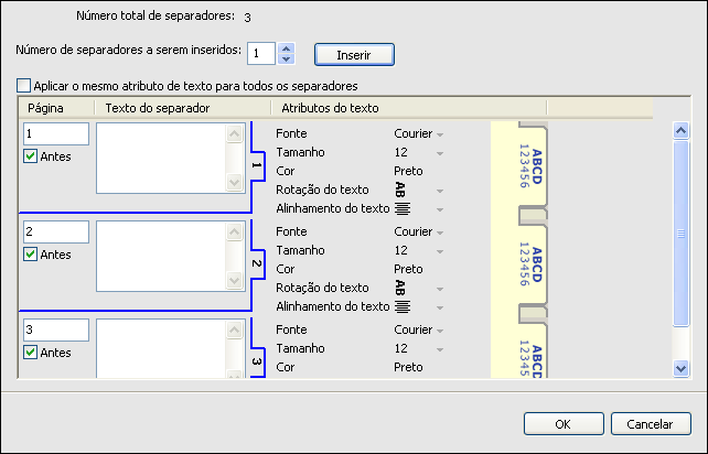 COMMAND WORKSTATION 26 5 Especifique outras configurações, conforme necessário, para o papel de separação. 6 Escolha a mídia necessária no menu Paper Catalog.