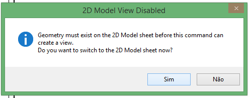 Perceba que agora você tem duas folhas: uma com espaço finito "Sheet 1" e outra com espaço infinito "2D Model": O desenho deverá ser feito na folha "2D Model". 4.