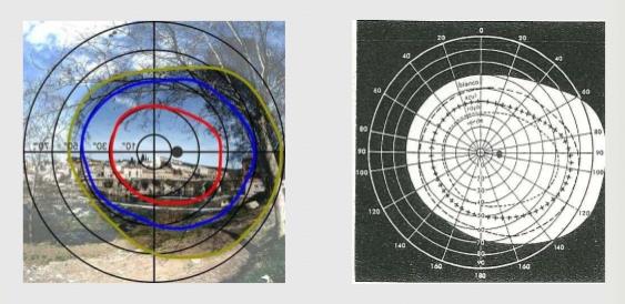 Exame para avaliar o Campo Visual (CV) e estabelecer os seus limites Estudo topográfico da sensibilidade retiniana em determinado número
