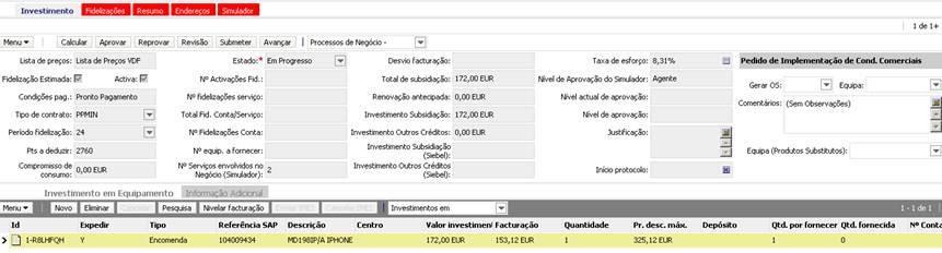 4.3 Aprovar simulador e integrar com o Siebel. O processo de preenchimento do PN em Siebel deverá ser feito como os exemplos em baixo.