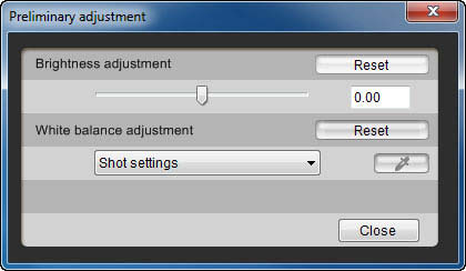 Paleta de Ferramentas Pode ajustar as características de imagem do ficheiro Estilo Imagem utilizando as várias funções da [Tool palette/paleta de ferramentas].