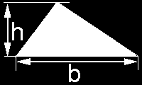 Observe a figura ao lado. A letra h representa a medida da altura do triângulo, assim como letra b representa a medida da sua base.