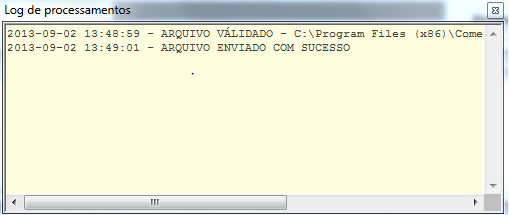 Consultar Log: exibe numa caixa de texto as etapas da impressão