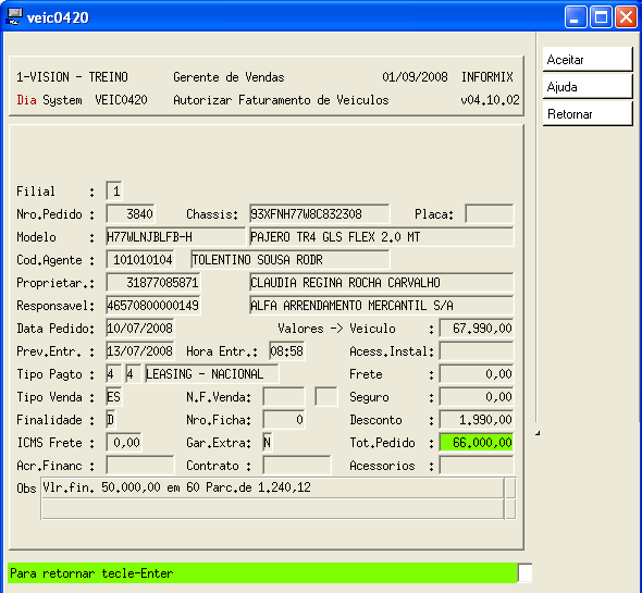 Analisando os detalhes da