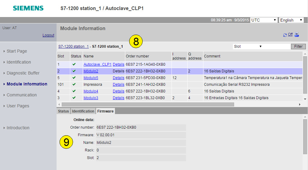 Figura 11 WebServer, Diagnostic Buffer Figura 12