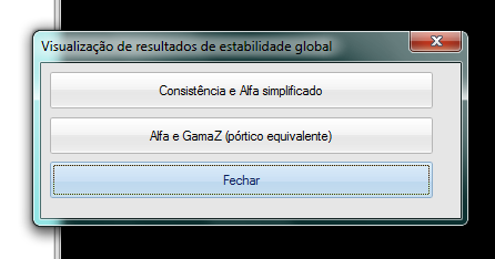 estabilidade global O programa utiliza dois critérios