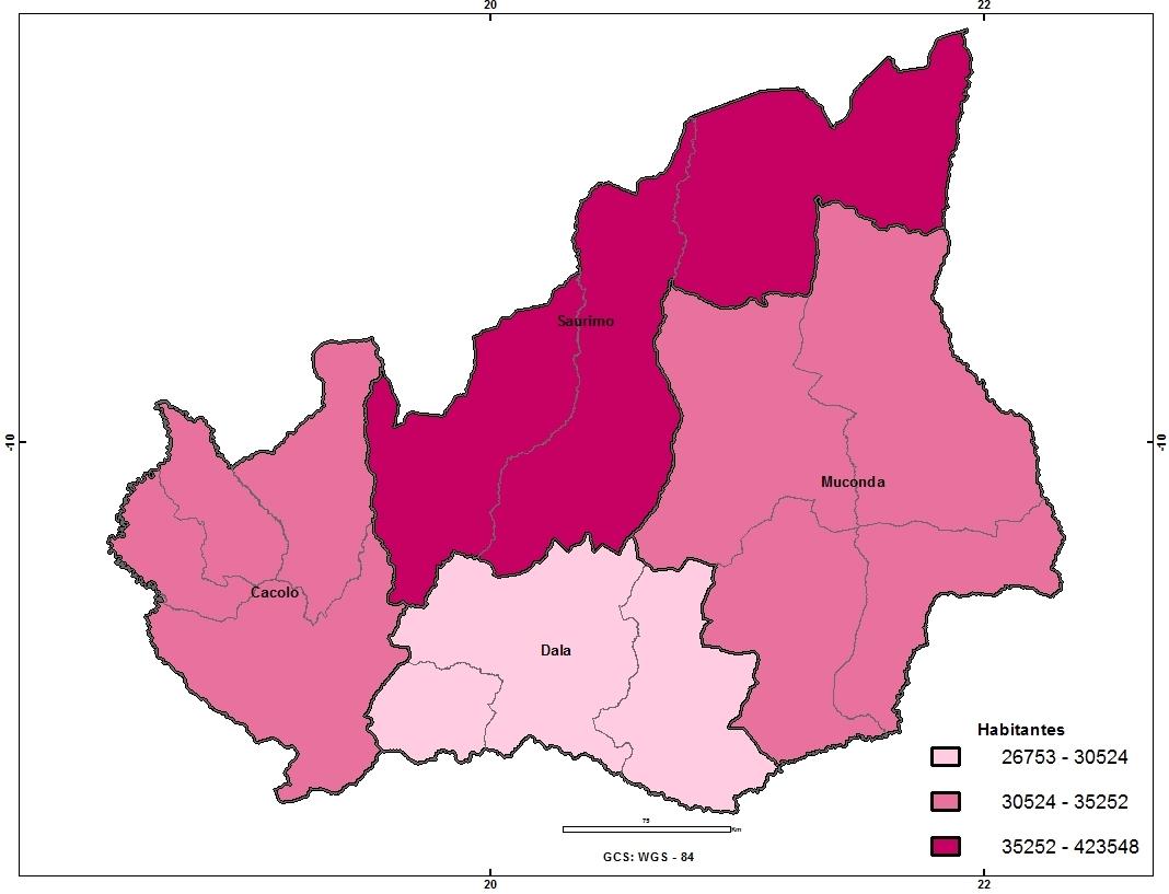 Gráfico 17.1 - Distribuição percentual da população residente por município, 2014 Cartograma 17.