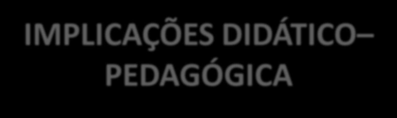 IMPLICAÇÕES DIDÁTICO PEDAGÓGICA Os docentes precisam pensar e a praticar comunicações mediatizadas, ou seja, é preciso ensinar os alunos a dominar a linguagem visual, uma vez que a televisão torna-se