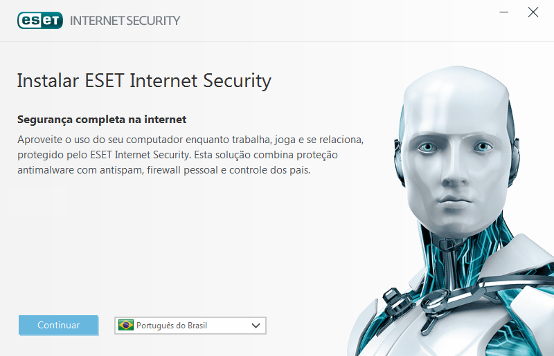 pequeno; arquivos adicionais necessários para instalar o ESET Internet Security serão baixados automaticamente.