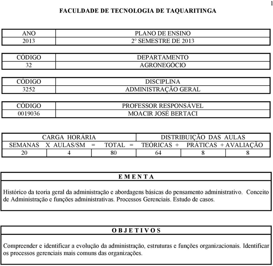 Histórico da teoria geral da administração e abordagens básicas do pensamento administrativo. Conceito de Administração e funções administrativas. Processos Gerenciais.