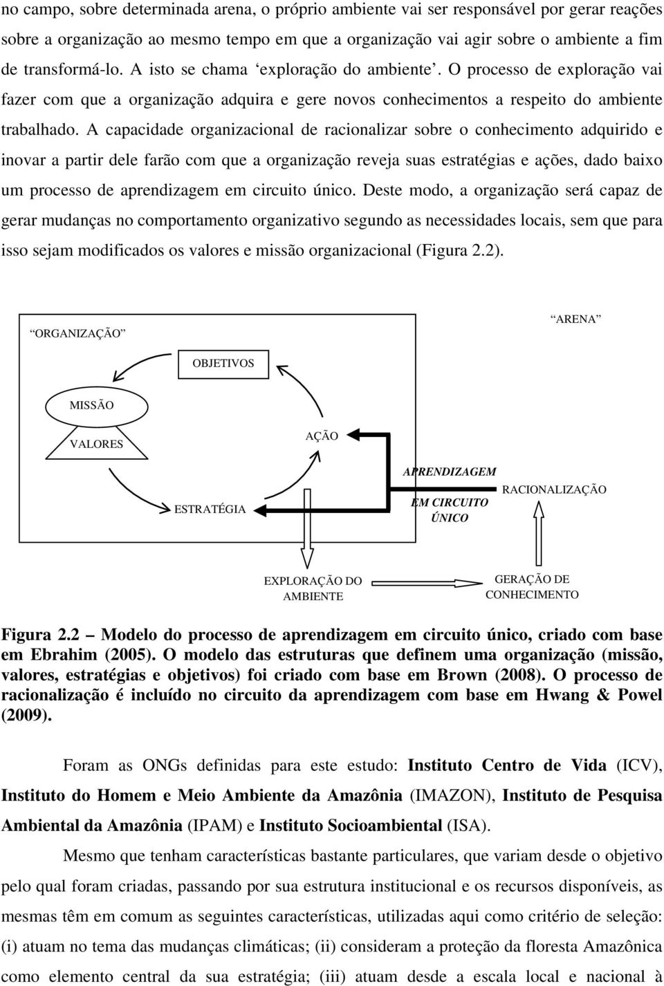 A capacidade organizacional de racionalizar sobre o conhecimento adquirido e inovar a partir dele farão com que a organização reveja suas estratégias e ações, dado baixo um processo de aprendizagem