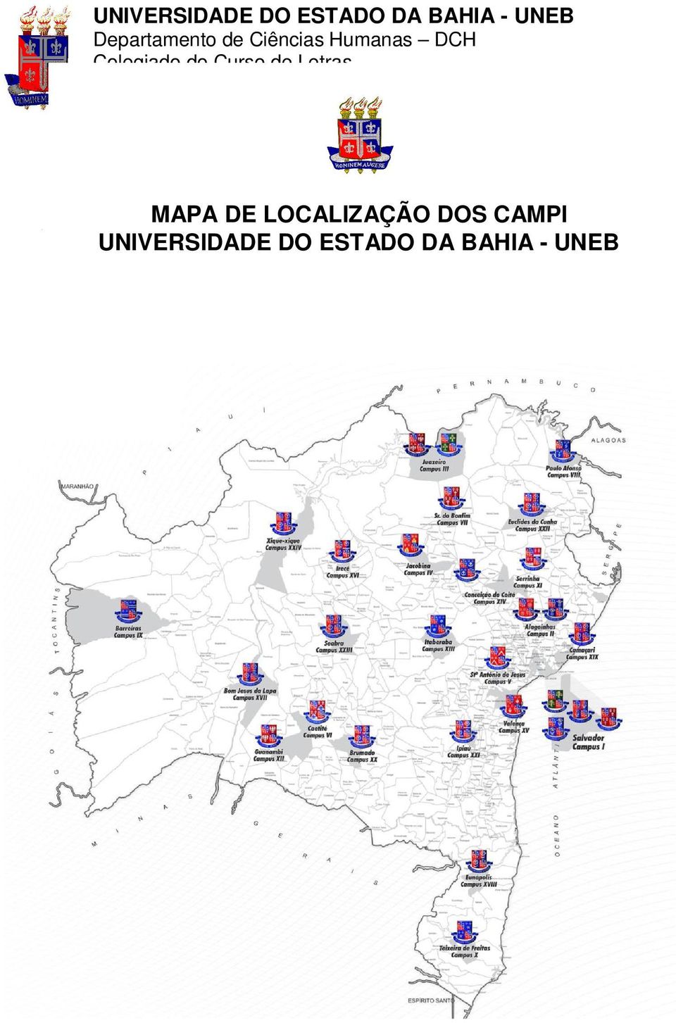 DE LOCALIZAÇÃO DOS CAMPI  -