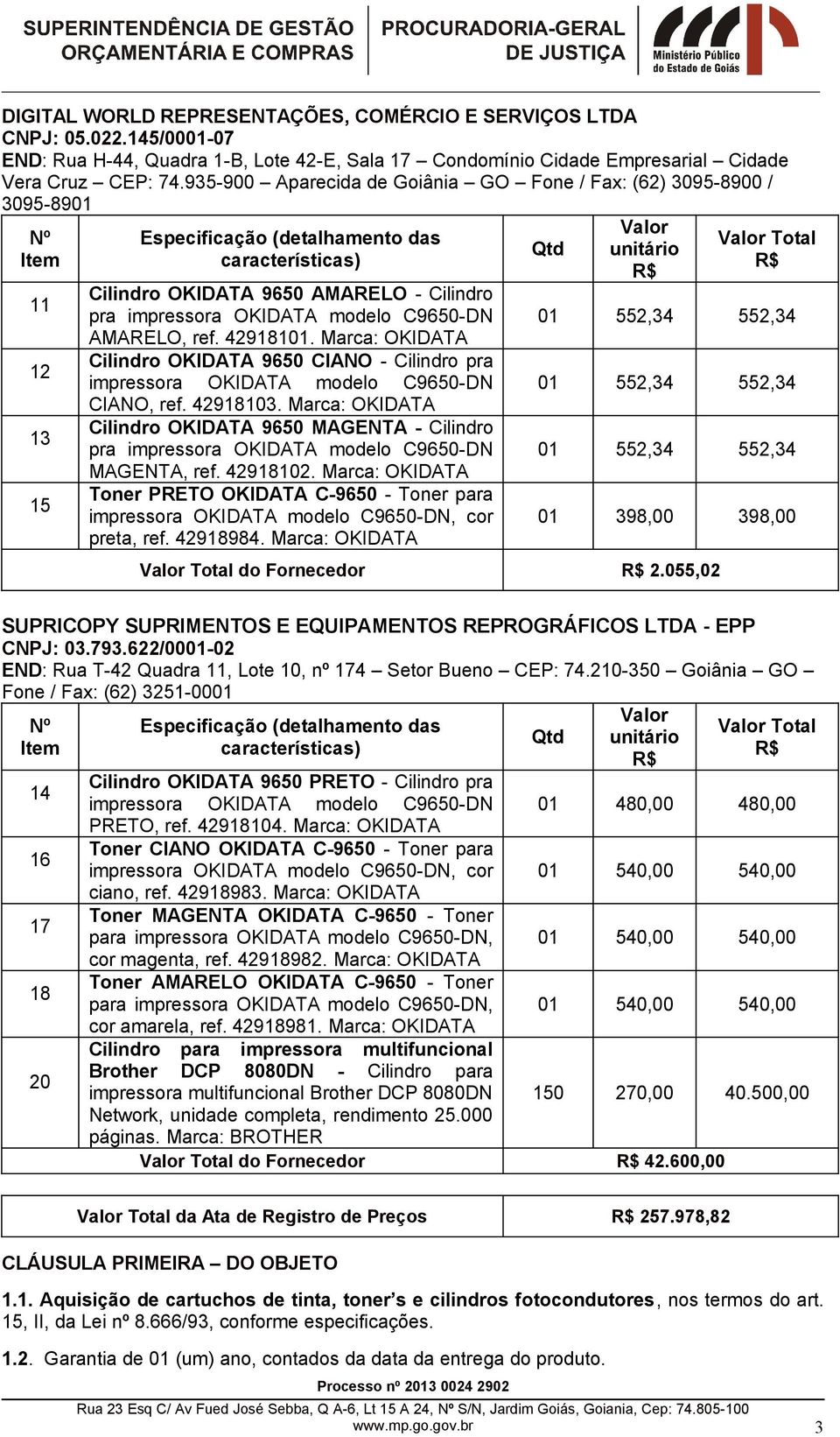 Marca: OKIDATA Cilindro OKIDATA 9650 CIANO - Cilindro pra impressora OKIDATA modelo C9650-DN CIANO, ref. 42918103.