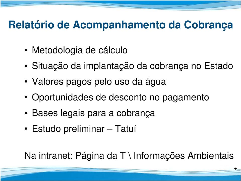 da água Oportunidades de desconto no pagamento Bases legais para a