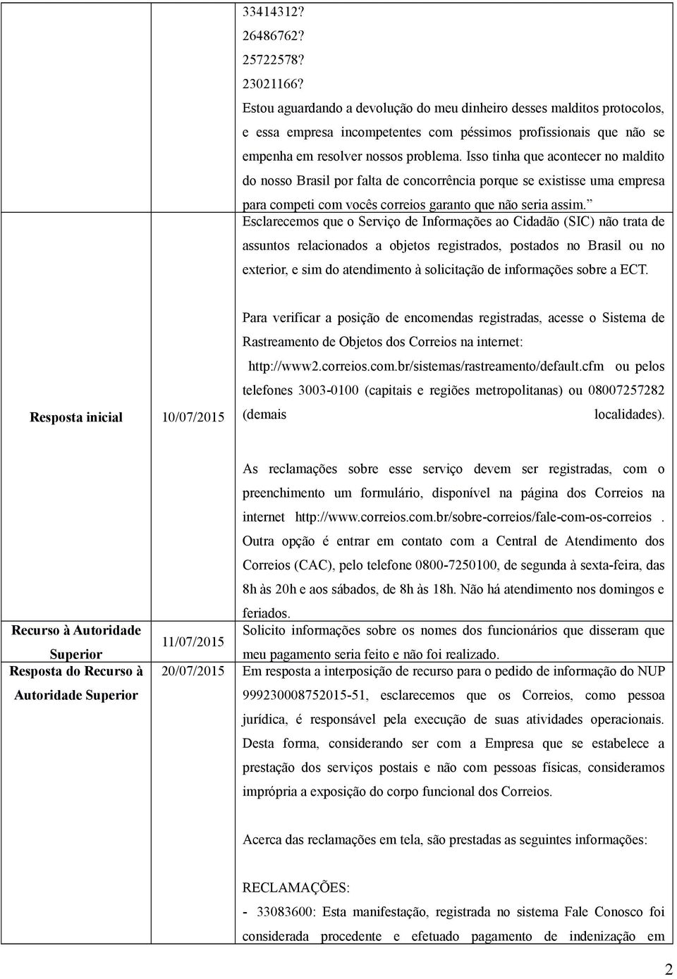 Isso tinha que acontecer no maldito do nosso Brasil por falta de concorrência porque se existisse uma empresa para competi com vocês correios garanto que não seria assim.