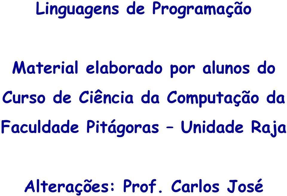 Ciência da Computação da Faculdade