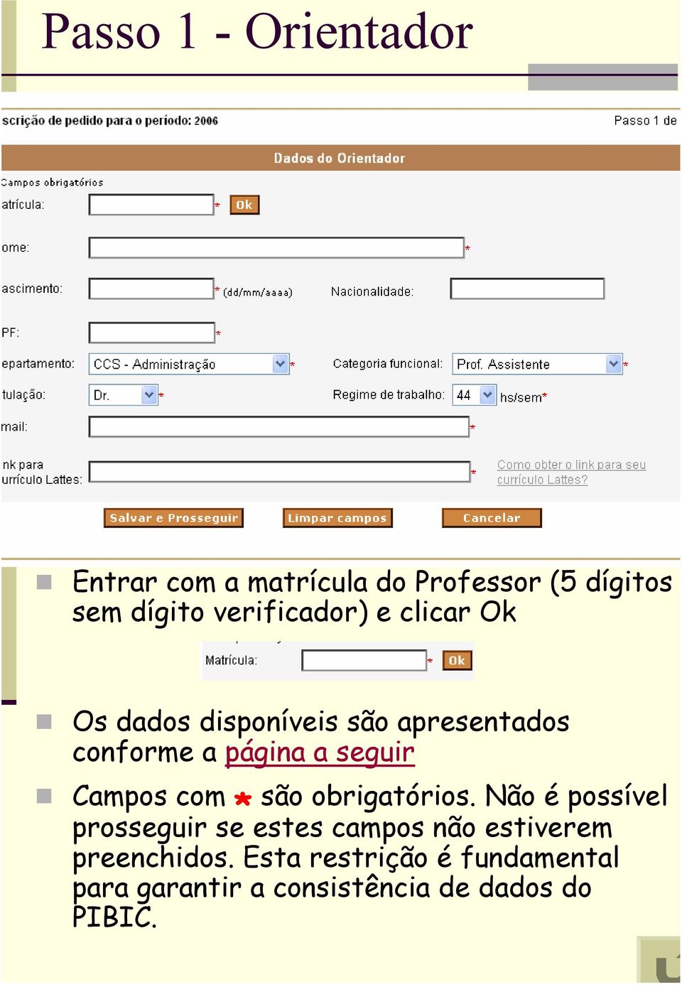 seguir Campos com são obrigatórios.