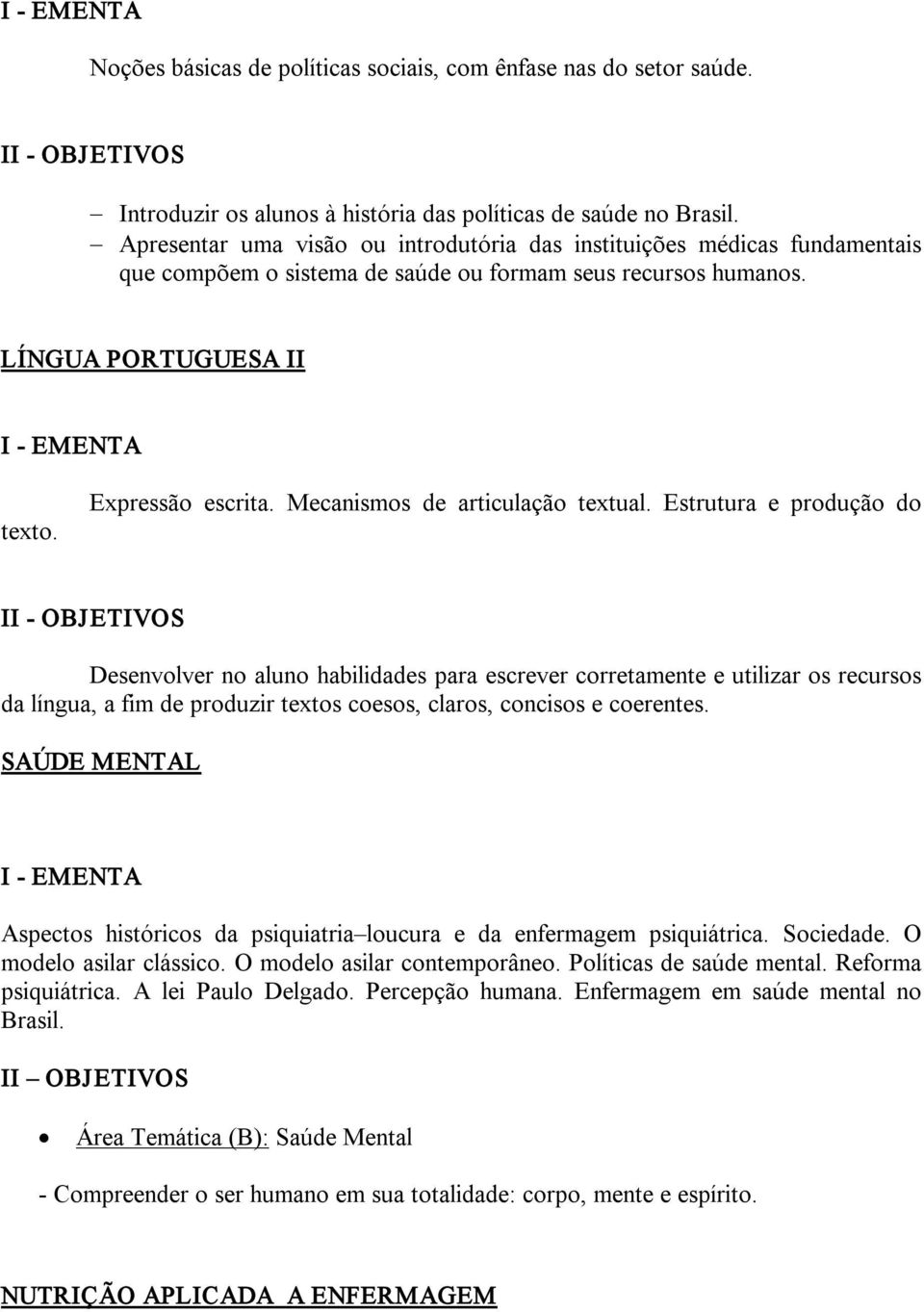 Mecanismos de articulação textual.