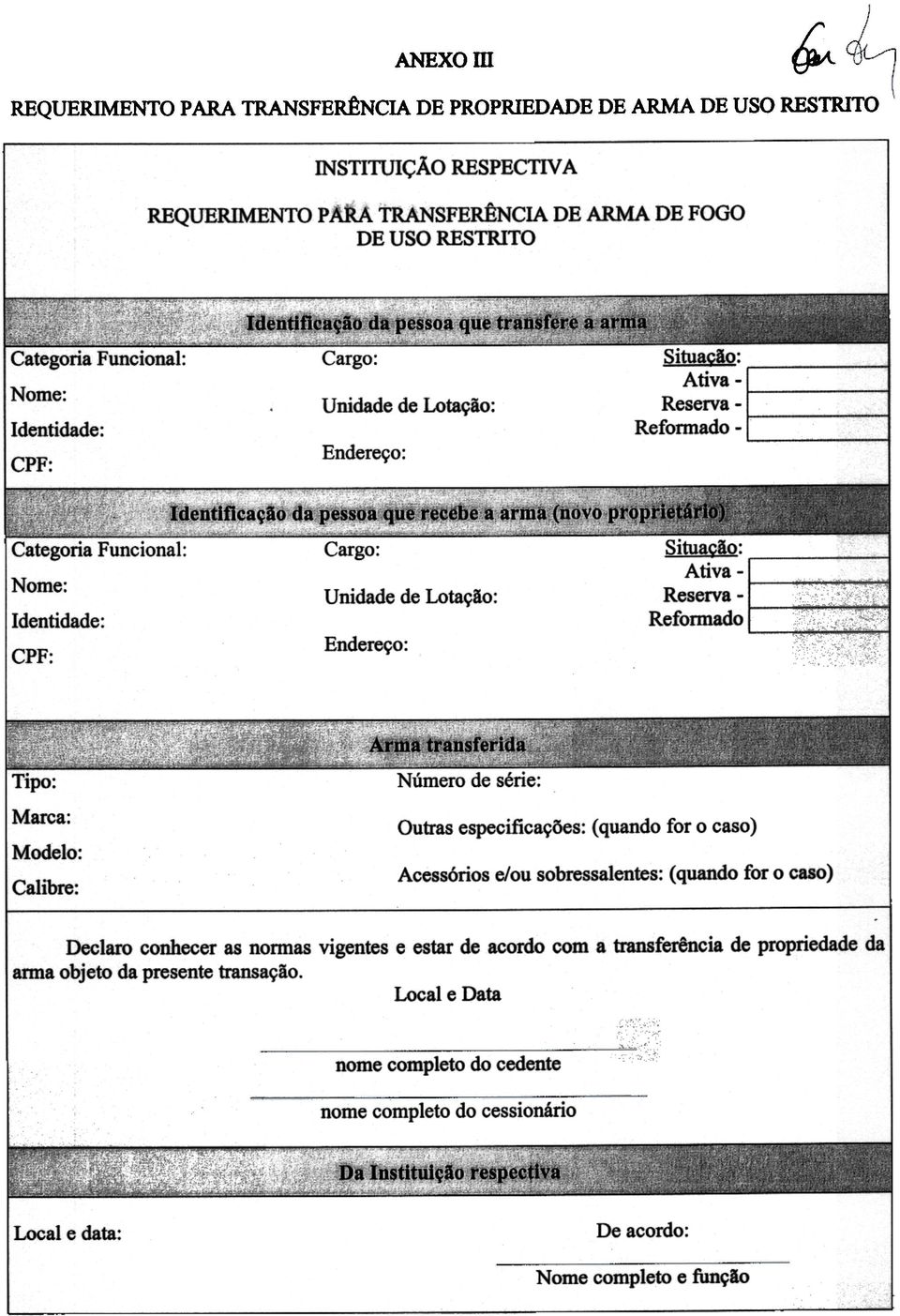 t ",: CategriaFncinal Sitaçã: Carg: Nme: Ativa - ReservaRefrmad Unidade de Ltaçã: dentidade: Endereç: CPF: Tip: Marca:.