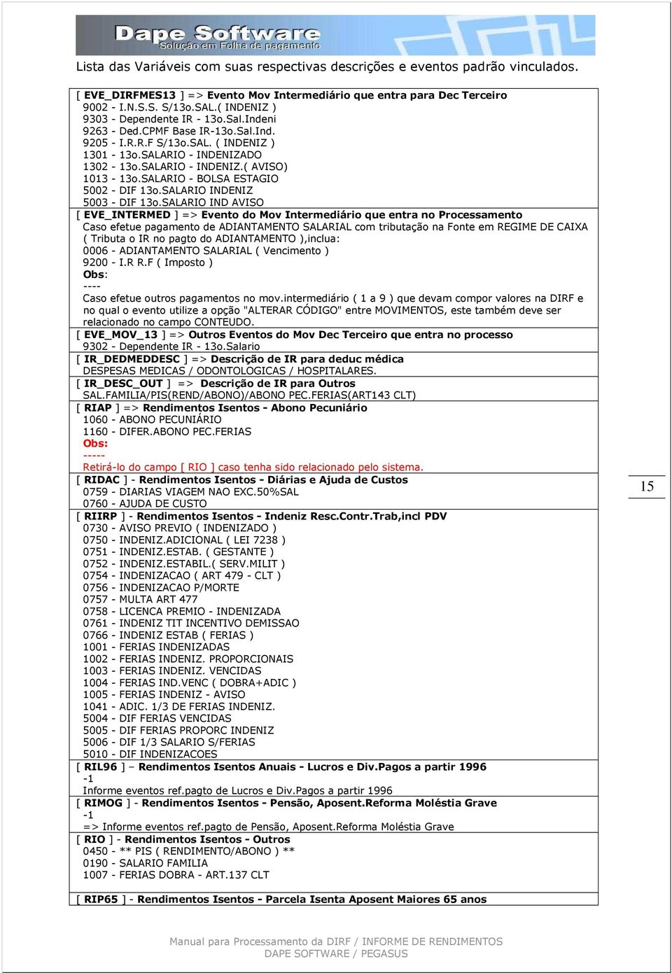 SALARIO - BOLSA ESTAGIO 5002 - DIF 13o.SALARIO INDENIZ 5003 - DIF 13o.