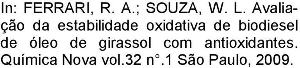 biodiesel de óleo de girassol com