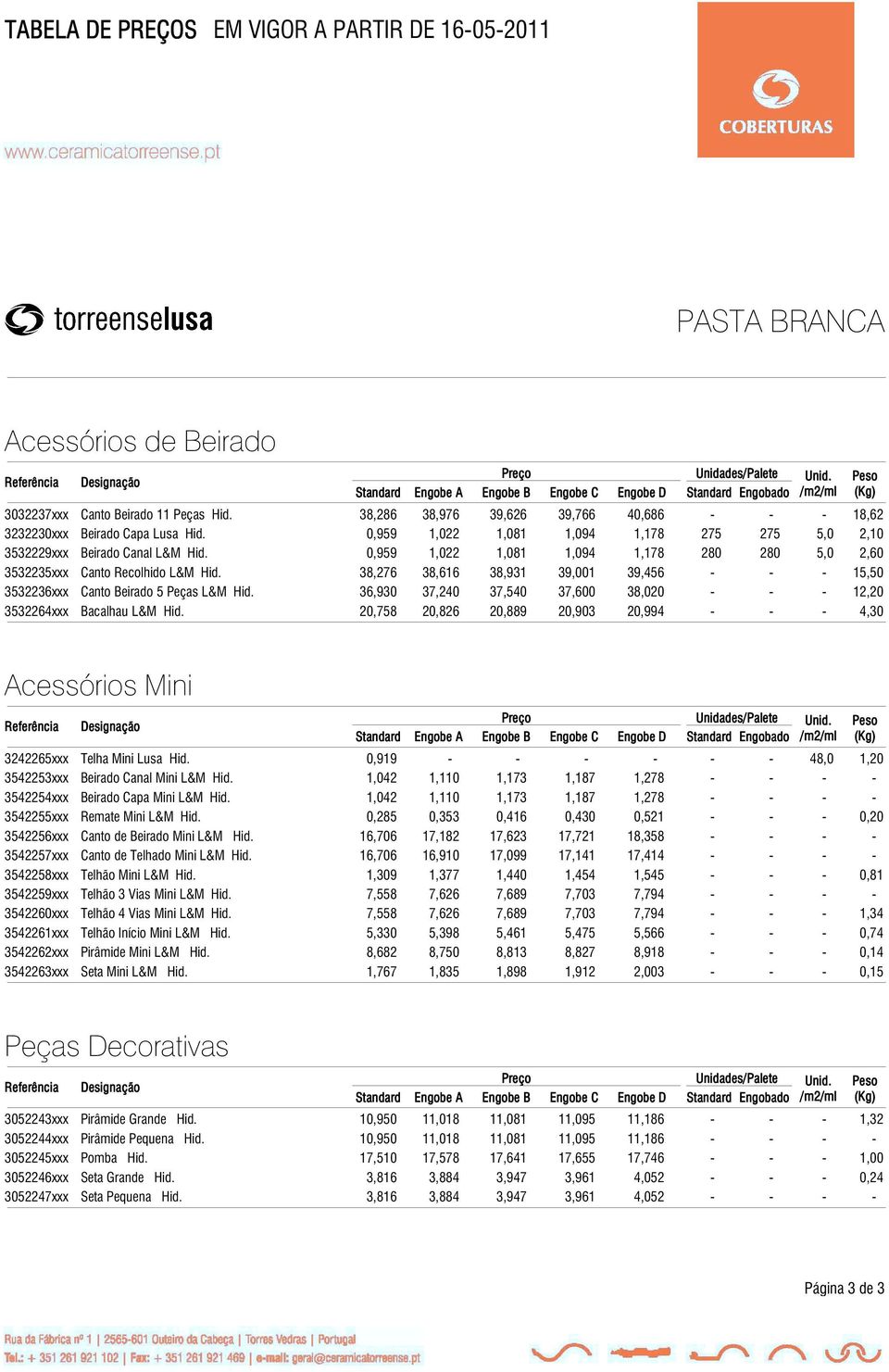 38,276 38,616 38,931 39,001 39,456 - - - 15,50 3532236xxx Canto Beirado 5 Peças L&M Hid. 36,930 37,240 37,540 37,600 38,020 - - - 12,20 3532264xxx Bacalhau L&M Hid.