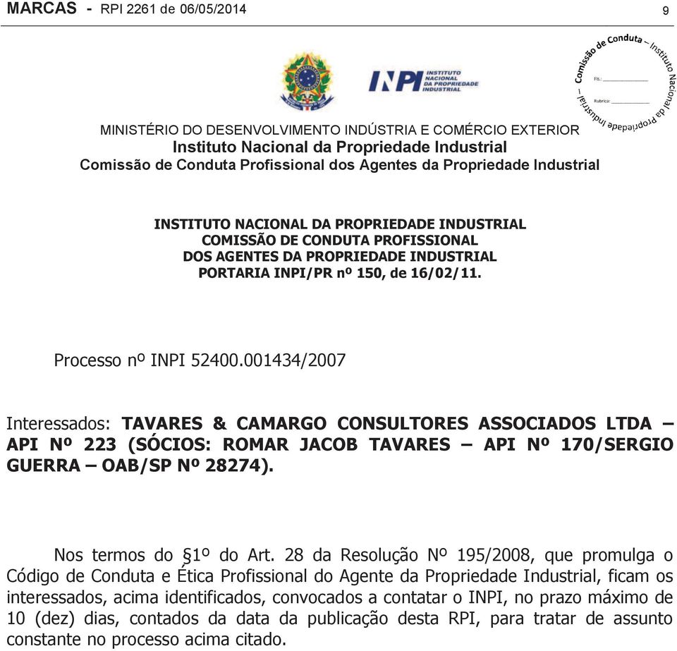 API Nº 170/SERGIO GUERRA OAB/SP Nº 28274).